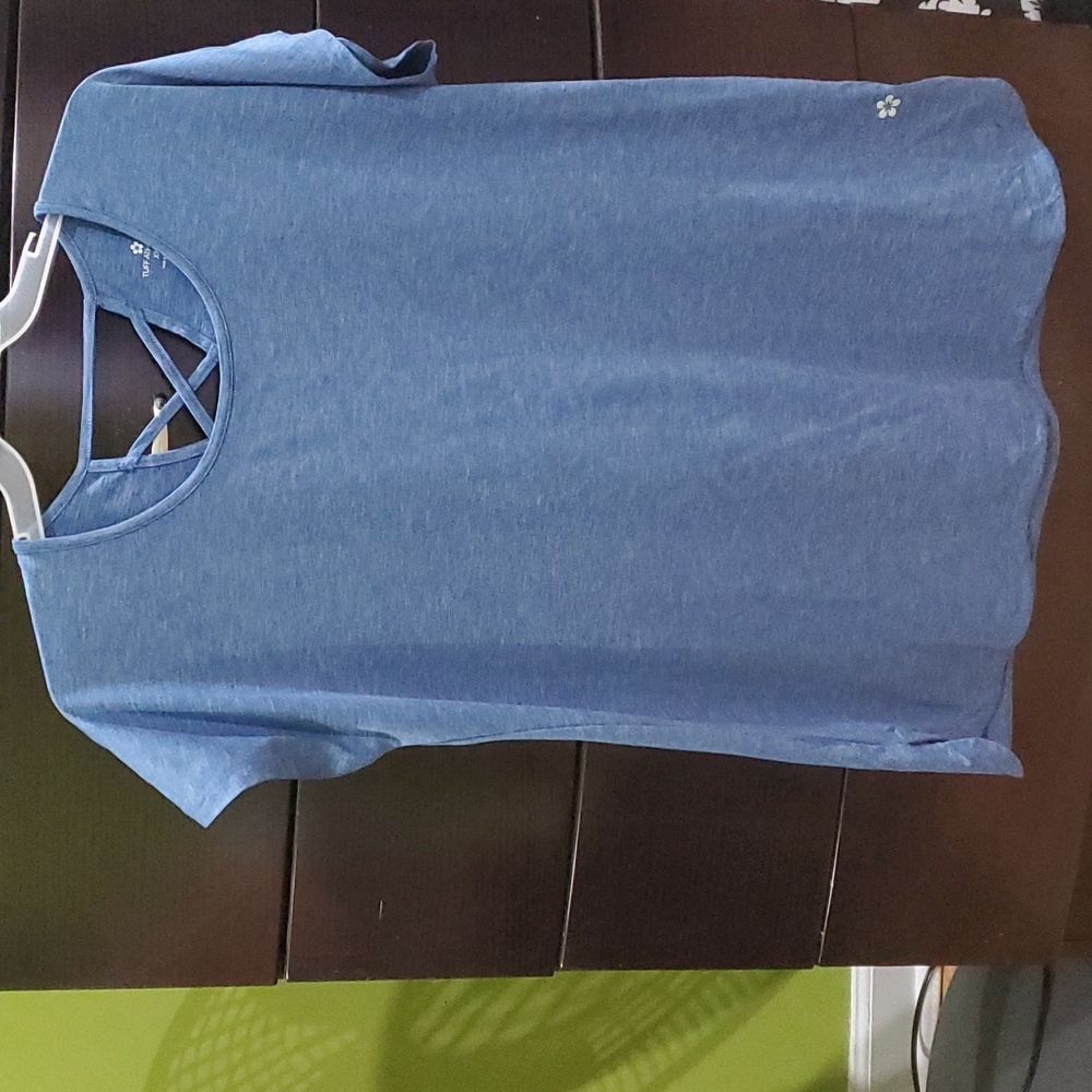Solid blue top